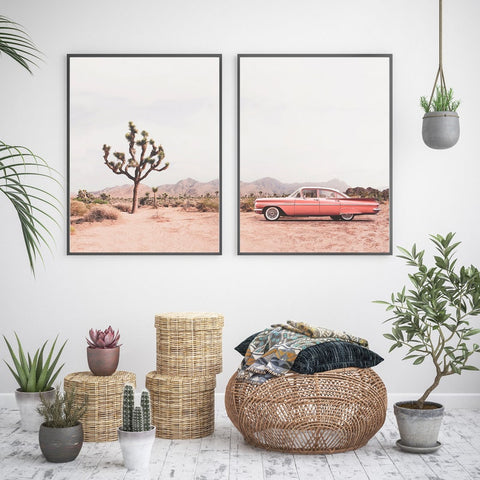 Set of 2 Joshua Tree desert prints, Digital Downloads, Printable Wall Art, Boho Decor