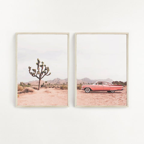 Set of 2 Joshua Tree desert prints, Digital Downloads, Printable Wall Art, Boho Decor