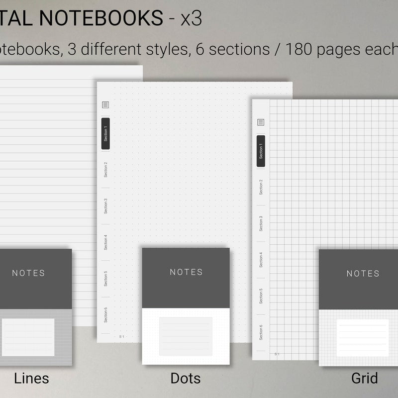 reMarkable 2 Minimalist Bundle 2024 | Digital Planner / Journal / Meetings / Notes (Digital Download)