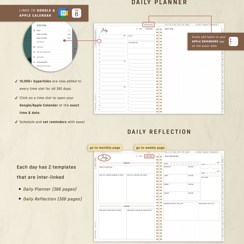 Digital Planner 2024 2025 + Undated, GoodNotes Planner, Daily Weekly Planner, Notability Planner, iPad Planner