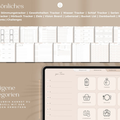 2024 Digital Planner German / GoodNotes Calendar iPad "The Gamechanger" with Apple Calendar function