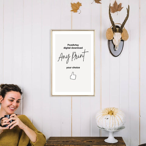 PostArtsy Digital Download | Any 5 Prints from our shop | 8x12 Size | Digital Art Files | PRINTABLE ART | Wall Art Decor