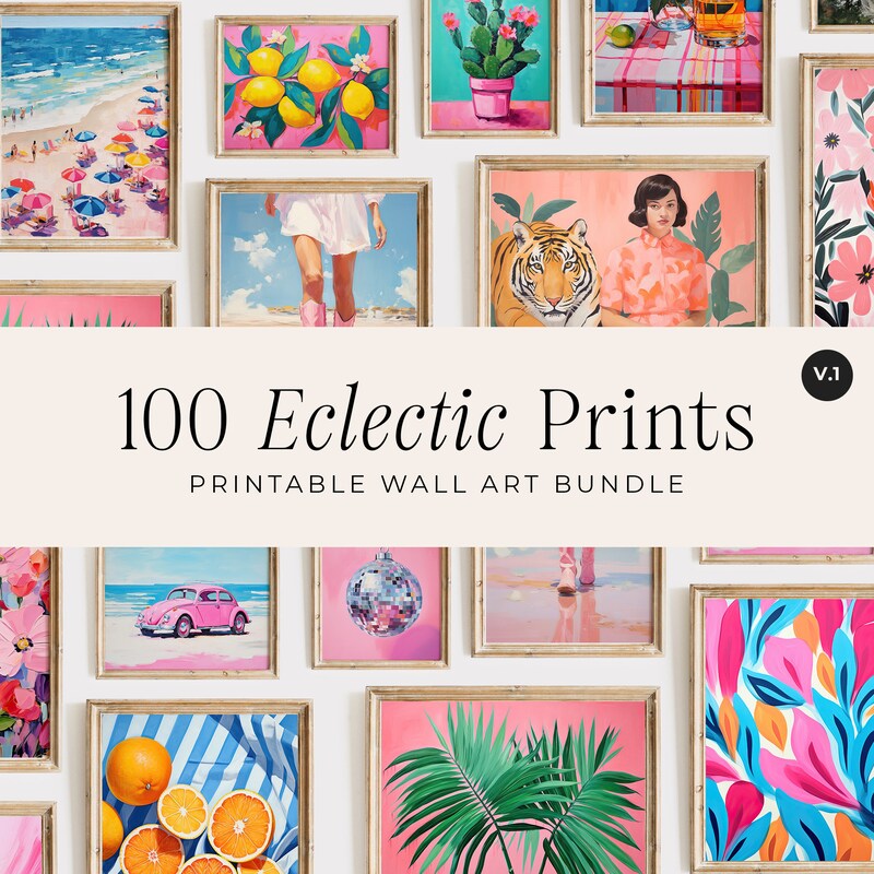 100 Eclectic Prints, Eclectic Wall Art, Maximalist Wall Art, Gallery Wall, Cowgirl Decor, Preppy Room Decor, Printable Art, DIGITAL DOWNLOAD