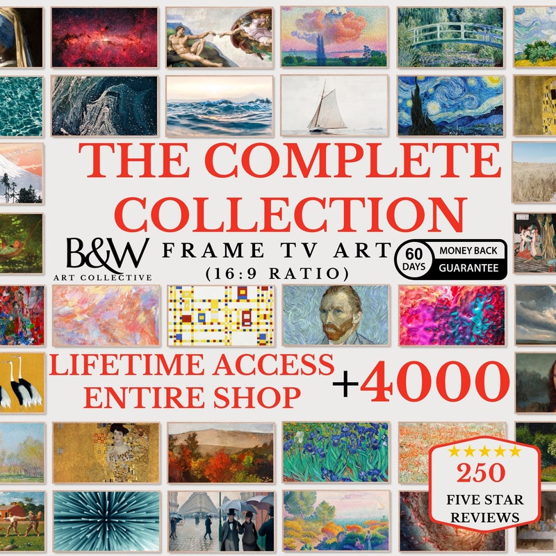 Frame TV Art Set of +4000 | Complete Store Collection | Vintage Art | Famous Art | Frame Tv Art | DIGITAL DOWNLOAD