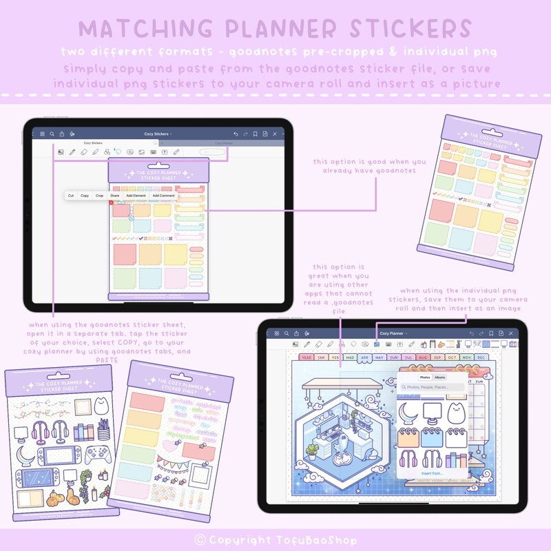 THE COZY PLANNER, Digital Planner, Kawaii Digital Planner, Cute Digital Planner, Digital Planner Cute, Cute Planner, 2024 Digital Planner