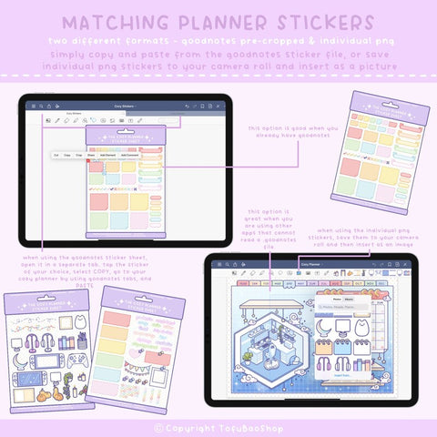 THE COZY PLANNER, Digital Planner, Kawaii Digital Planner, Cute Digital Planner, Digital Planner Cute, Cute Planner, 2024 Digital Planner