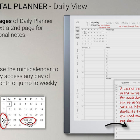 reMarkable 2 Minimalist Bundle 2024 | Digital Planner / Journal / Meetings / Notes (Digital Download)