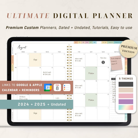 Digital Planner 2024 2025 + Undated, GoodNotes Planner, Daily Weekly Planner, Notability Planner, iPad Planner