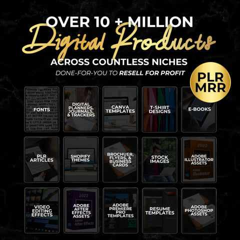 10M+ Ultimate Resell Digital Products Bundle Ideal for Passive Income, Featuring Private Label Rights & Master Resell Rights (MRR) (PLR)