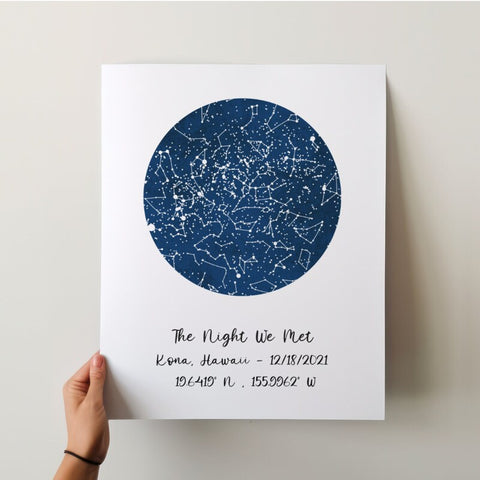 Custom Star Map - Printable Valentines Gift, Digital Download Valentines for Him / For Her, Personalized Night Sky Print - Quick Turnaround