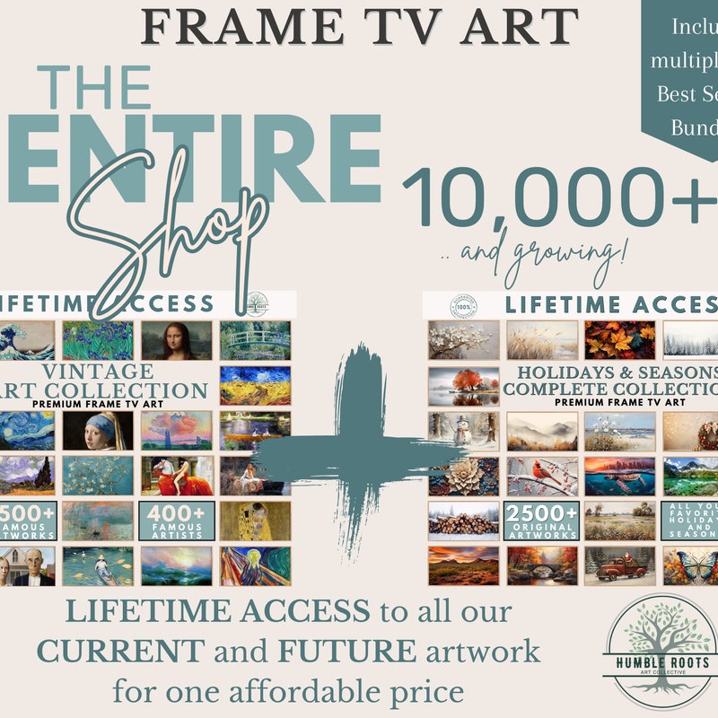Samsung Frame TV Art Set 10,000+, Vintage TV Art, Entire Shop Bundle, Art for TV, Holiday Tv Art, Samsung Frame Art, Digital Download