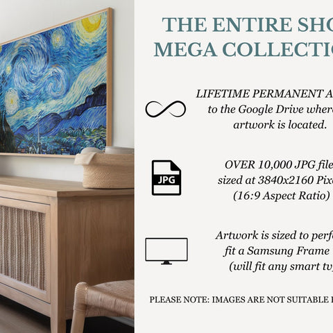 Samsung Frame TV Art Set 10,000+, Vintage TV Art, Entire Shop Bundle, Art for TV, Holiday Tv Art, Samsung Frame Art, Digital Download