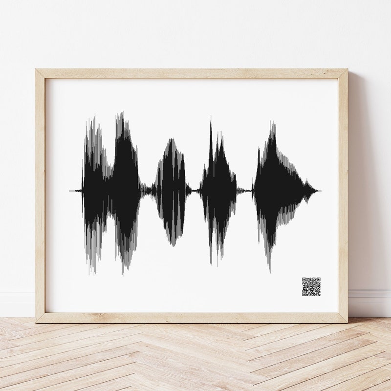 Printable Valentines Gift - Custom Sound Wave - Digital Download Valentines for Him / For Her, Personalized Voice Art - Quick Turnaround