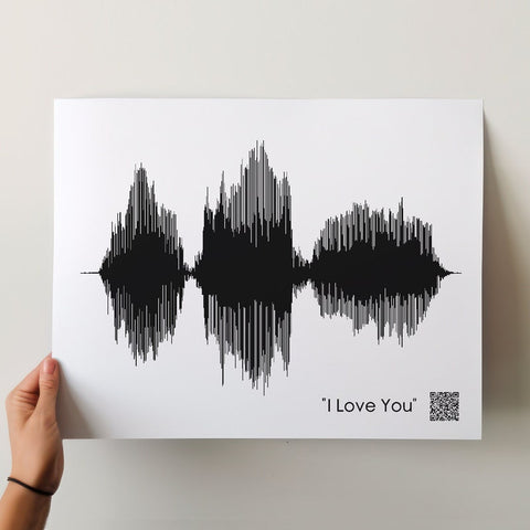 Printable Valentines Gift - Custom Sound Wave - Digital Download Valentines for Him / For Her, Personalized Voice Art - Quick Turnaround