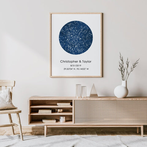 Custom Star Map - Printable Valentines Gift, Digital Download Valentines for Him / For Her, Personalized Night Sky Print - Quick Turnaround