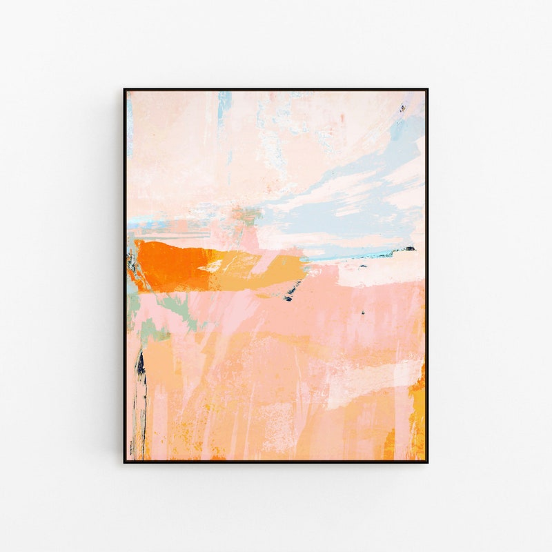 Abstract Printable Art, Digital Download, Abstract Digital Print, Colorful Modern Art, Orange Pink Green Blue Wall Art