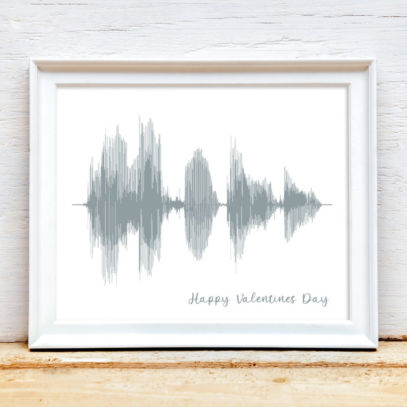 Printable Valentines Gift - Custom Sound Wave - Digital Download Valentines for Him / For Her, Personalized Voice Art - Quick Turnaround